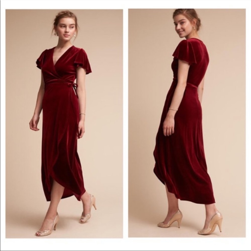 Anthropologie BHLDN Thrive Velvet Dress NWT. XL